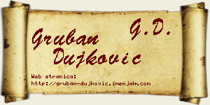 Gruban Dujković vizit kartica